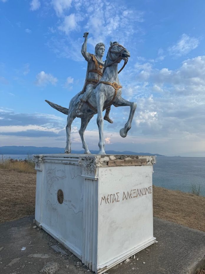 Alexander The Great Statue in Nea Roda - Halkidiki Greece