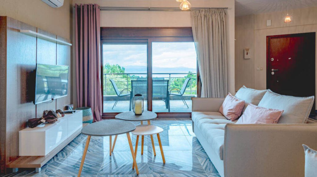 Athina Luxury Apartments - Electra livingroom