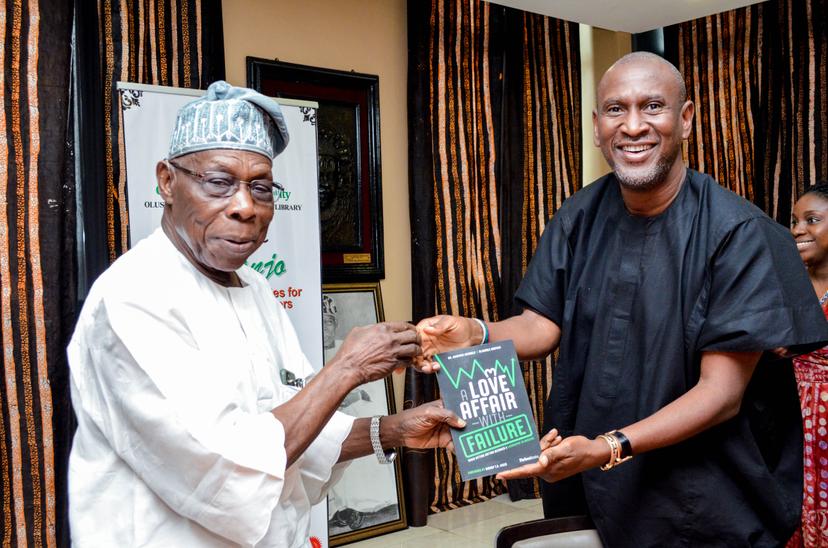 Akintoye Akindele with Former President Olusegun Obasanjo - Book presentation